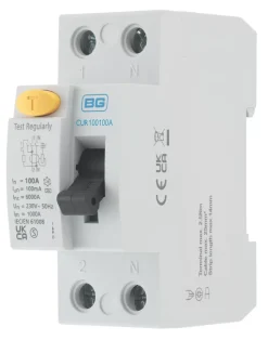 British General Fortress 100A 100mA DP Type A RCD