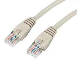 Essentials Ivory Unshielded RJ45 Cat 5e Ethernet Cable 1m 10 Pack