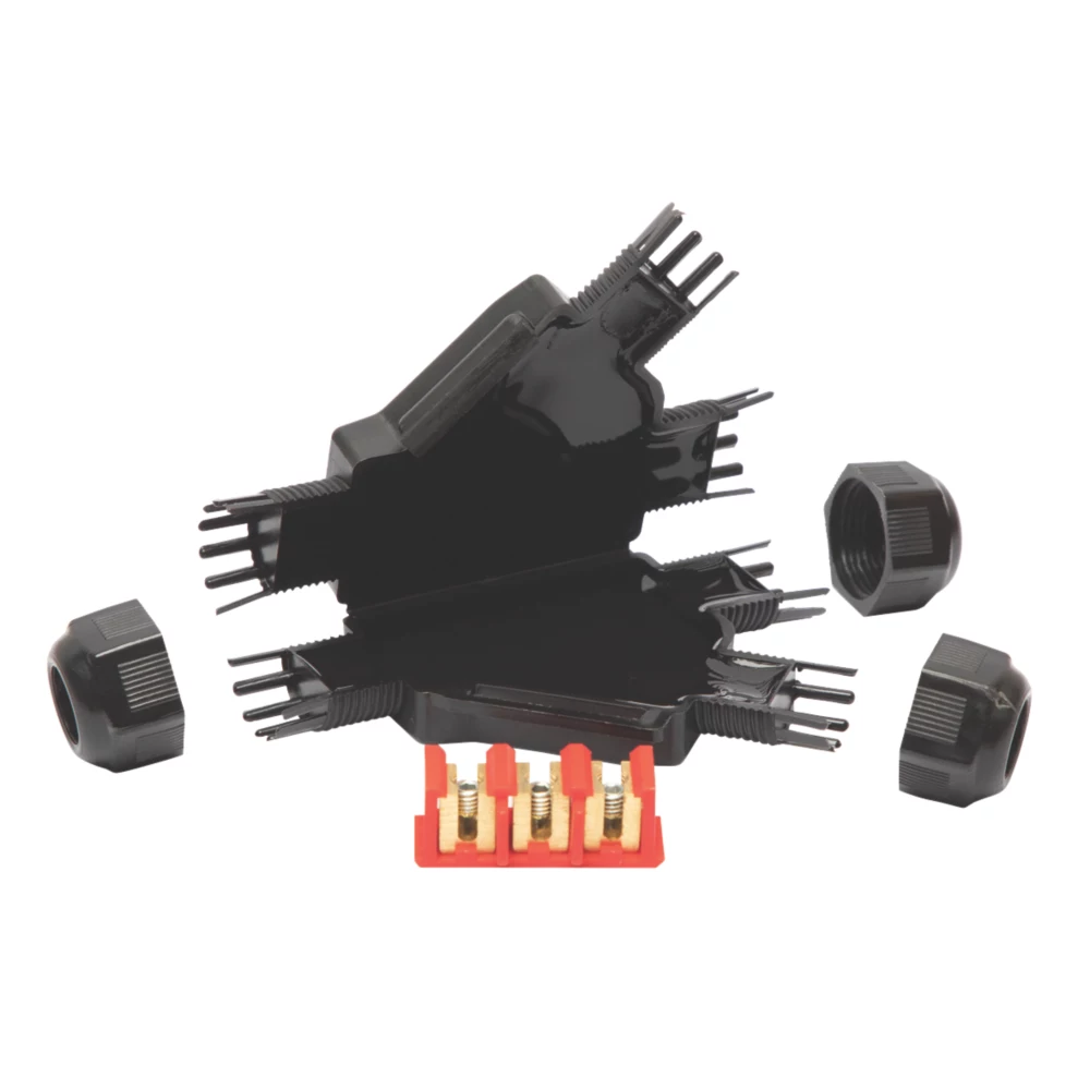 Raytech 3-Entry 3-Pole IP69K Gel-Filled Branch Cable Joint Black - Image 2