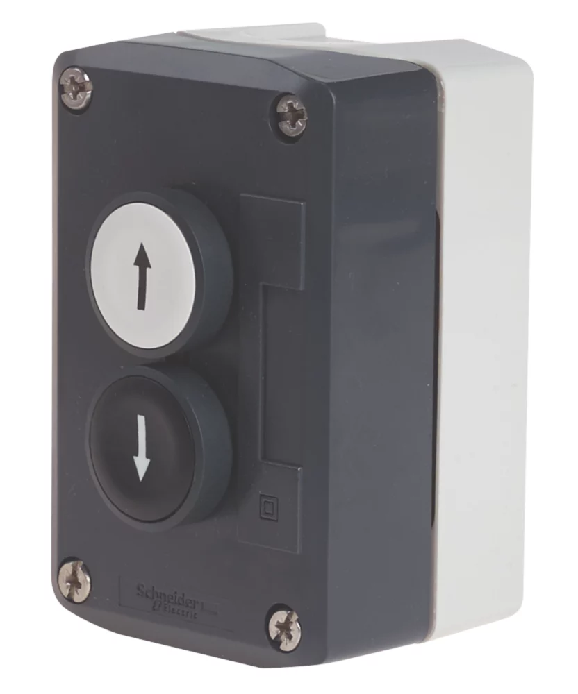 Schneider Electric XALD222 Double Pole Flush Push-Button Complete Control Station NC