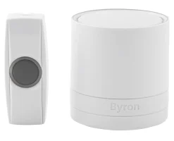 Byron Battery-Powered Wireless Door Chime Kit White