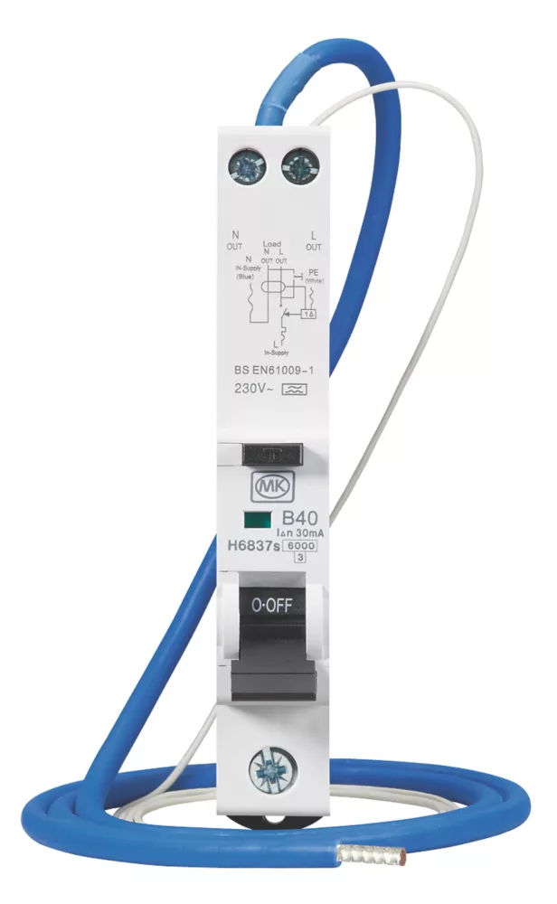 MK Sentry 40A 30mA SP Type B RCBO - Image 2