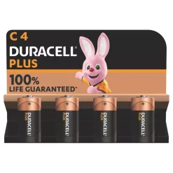 Duracell Plus C Alkaline Batteries 4 Pack