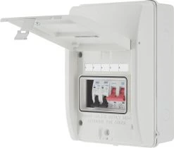 British General Fortress 5-Module 3-Way Part-Populated High Integrity Garage Consumer Unit