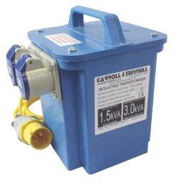 Carroll And Meynell Transformers Carroll & Meynell 3000VA Intermittent Step-Up Isolation Transformer 110V/230V