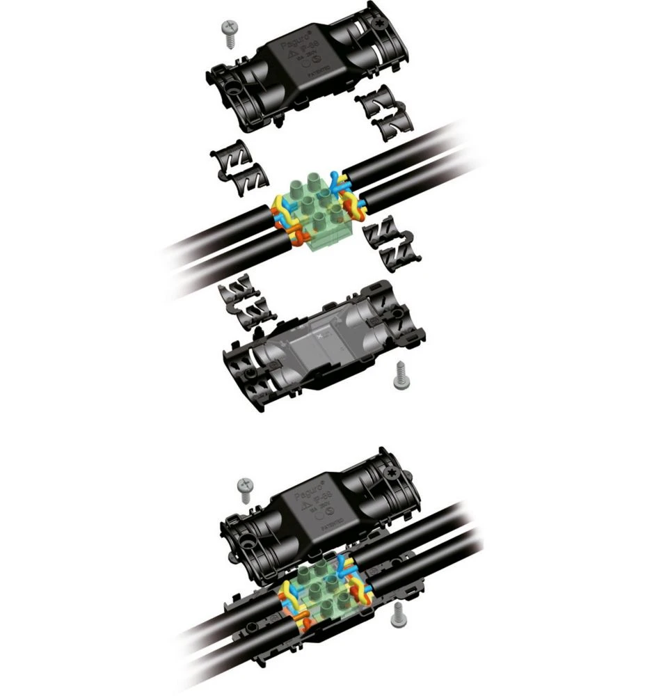 Hylec 4-Entry IP68 Gel Connector Black - Image 4