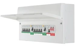 British General Fortress 19-Module 10-Way Populated High Integrity Dual RCD Consumer Unit With SPD