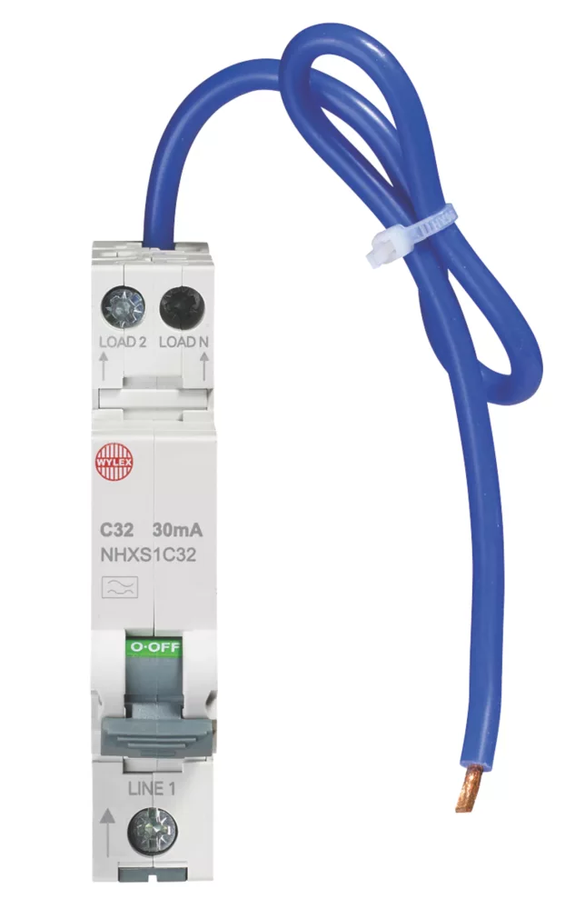 Wylex 32A 30mA DP Type C Mini RCBO - Image 3