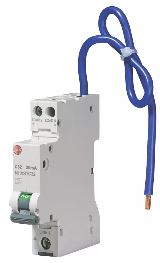 Wylex 32A 30mA DP Type C Mini RCBO