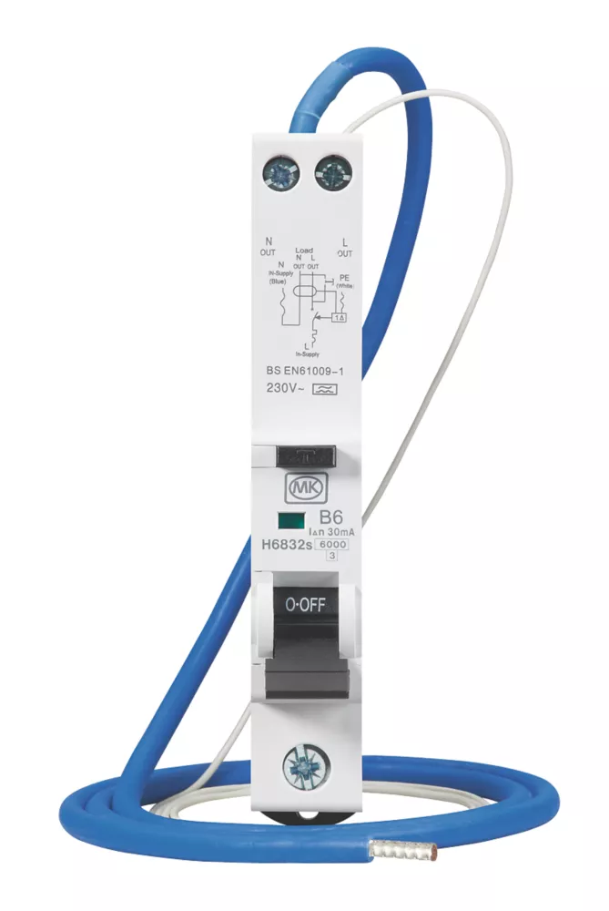 MK Sentry 6A 30mA SP Type B RCBO - Image 2