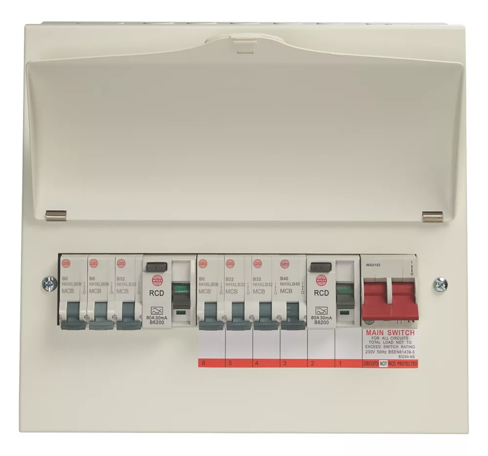 Wylex 13-Module 7-Way Populated Dual RCD Consumer Unit - Image 2