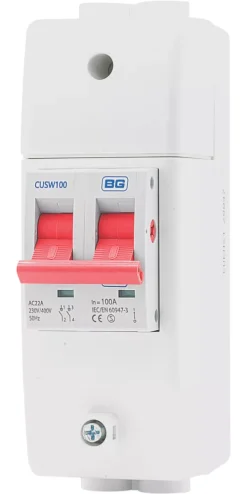 British General Fortress 100A DP Main Switch Isolator Enclosure