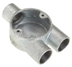 Deta 3 Way 25mm Y Conduit Box Galvanised