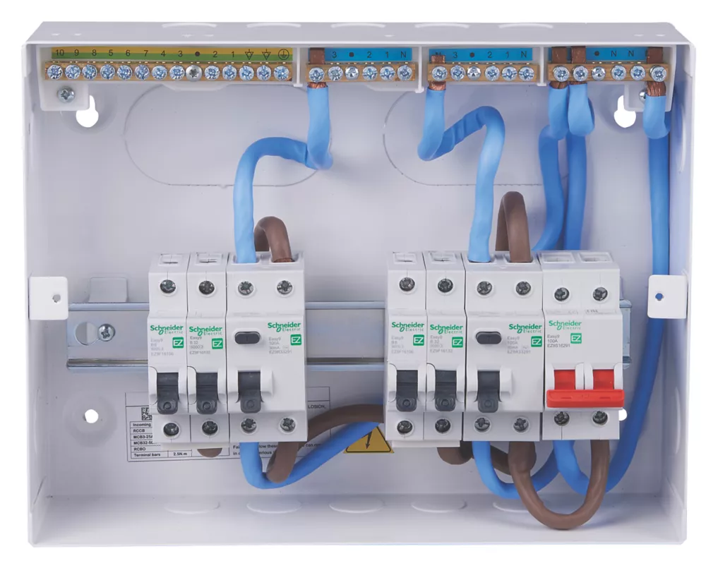Schneider Electric Easy9 Compact 12-Module 6-Way Populated Dual RCD Consumer Unit - Image 6