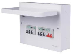 Schneider Electric Easy9 Compact 12-Module 6-Way Populated Dual RCD Consumer Unit