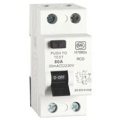MK Sentry 80A 30mA DP Type AC RCD