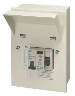 Wylex 4-Module 1-Way Populated Shower Consumer Unit