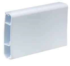 Tower PVC White Mini Skirting Trunking 100mm X 25mm X 3m 2 Pack