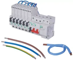 Schneider Electric Easy9 Compact 100A SP & N Type B Main Switch Consumer Unit Device Kit With SPD