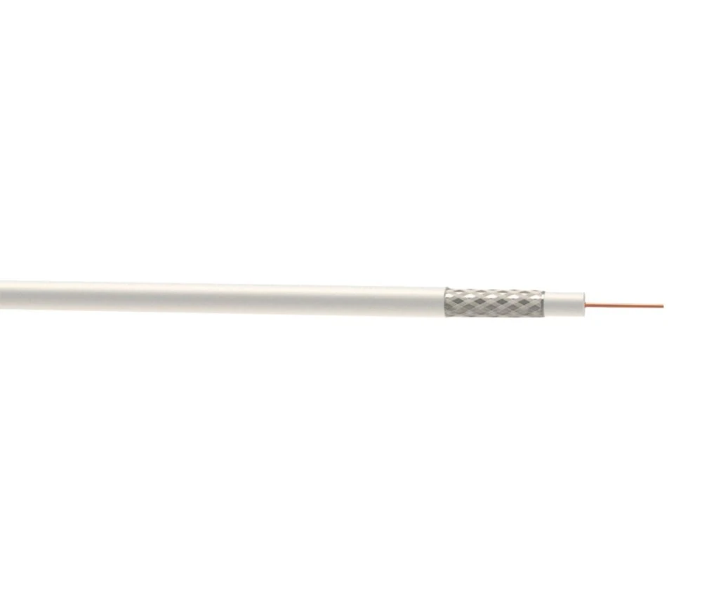 Time RG6 White 1-Core Round Coaxial Cable 50m Drum