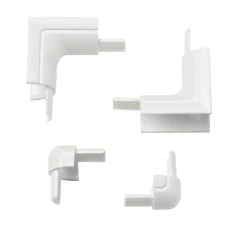 D Line D-Line Plastic White Micro Trunking Bend Pack 4 Pcs