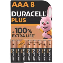 Duracell Plus AAA Alkaline Batteries 8 Pack