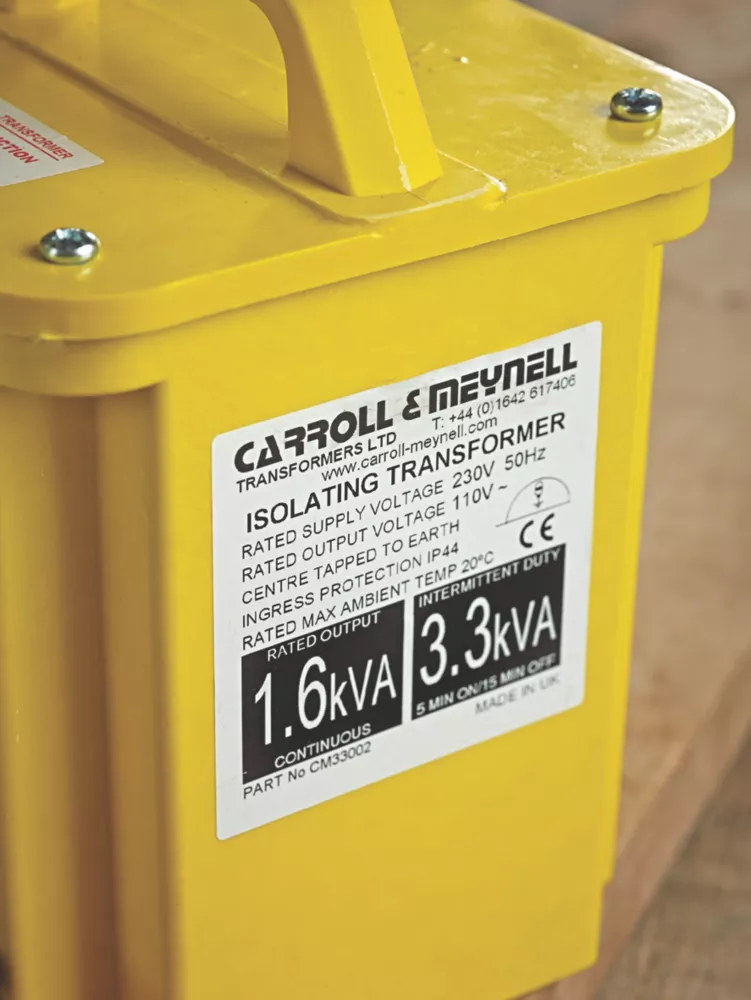 Carroll And Meynell Transformers Carroll & Meynell 3kVA Intermittent Transformer Distribution Kit 230V/110V 8 Carroll And Meynell Transformers Carroll & Meynell 3kVA Intermittent Transformer Distribution Kit 230V/110V - Image 8