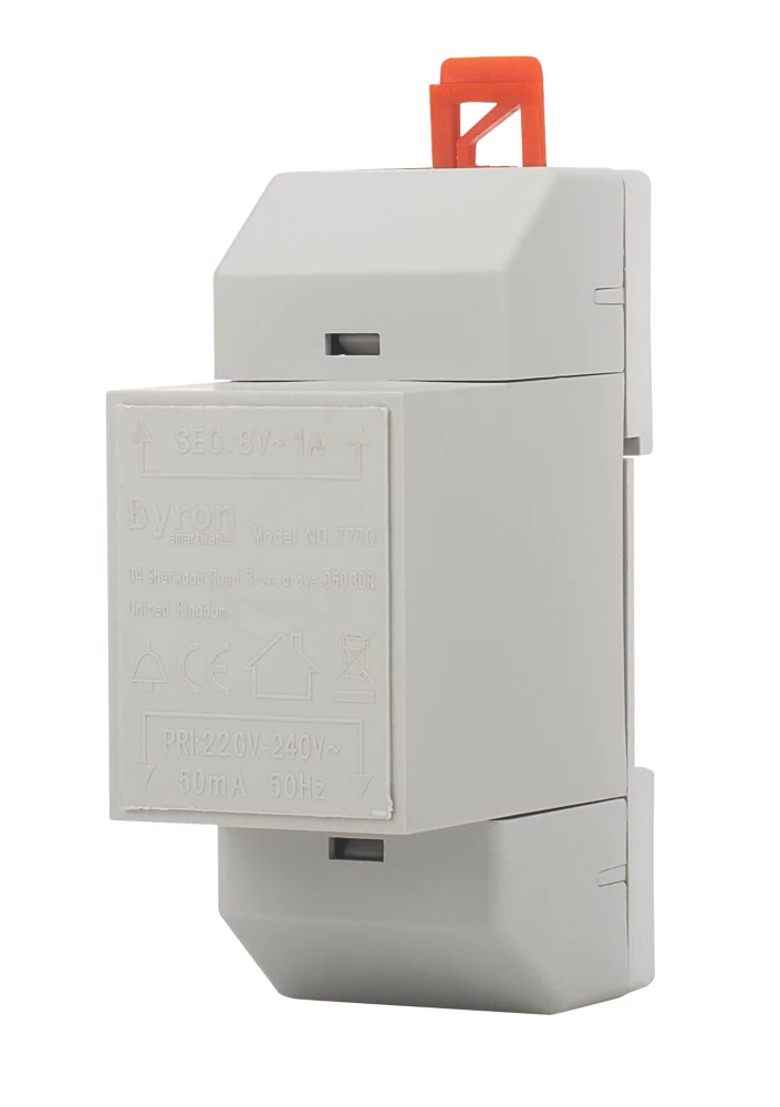 Byron 720K Wired Wall-Mounted Doorbell Kit With Transformer White - Image 3