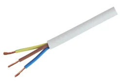 Time 3093Y White 3-Core 2.5mm² Flexible Cable 5m Coil