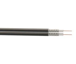 Time RG6 Black 2-Core Shotgun Coaxial Cable 100m Drum