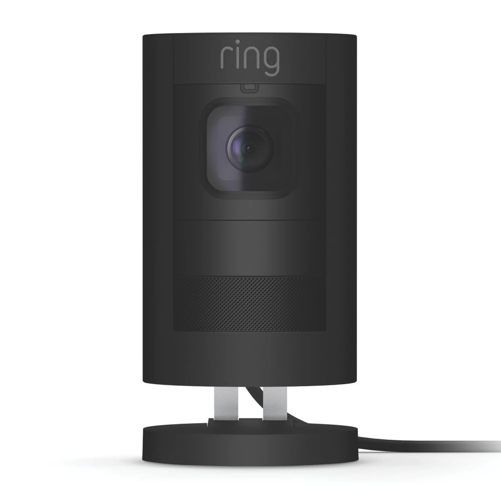 Ring By Amazon Ring 8SS1E8-BEU0 Mains Or Battery-Powered Black Wired 1080p Indoor & Outdoor Cylinder Wired Camera