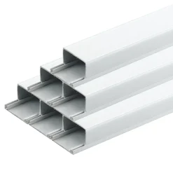 Tower UPVC White Mini Trunking 38mm X 25mm X 2m 4 Pack