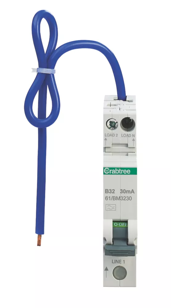 Crabtree Starbreaker 32A 30mA SP & N Type B Mini-RCBO - Image 2