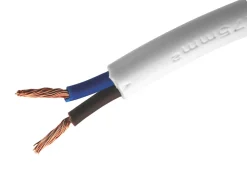 Time 2182Y White 2-Core 0.5mm² Flexible Cable 50m Drum