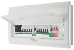 British General Fortress 22-Module 12-Way Populated High Integrity Dual RCD Consumer Unit