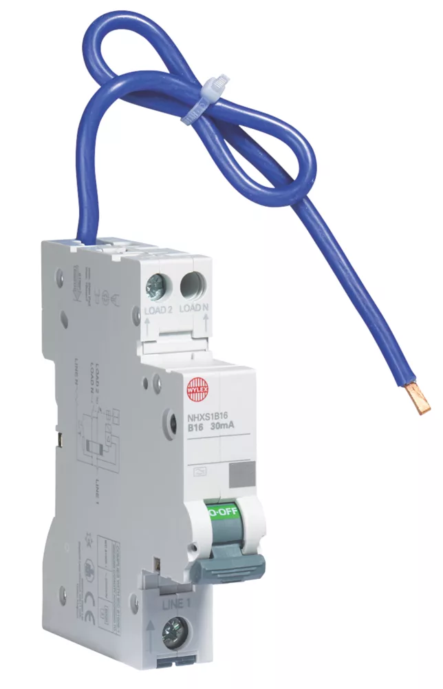 Wylex 16A 30mA DP Type B Mini RCBO - Image 2