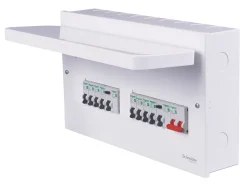 Schneider Electric Easy9 Compact 18-Module 12-Way Populated Dual RCD Consumer Unit