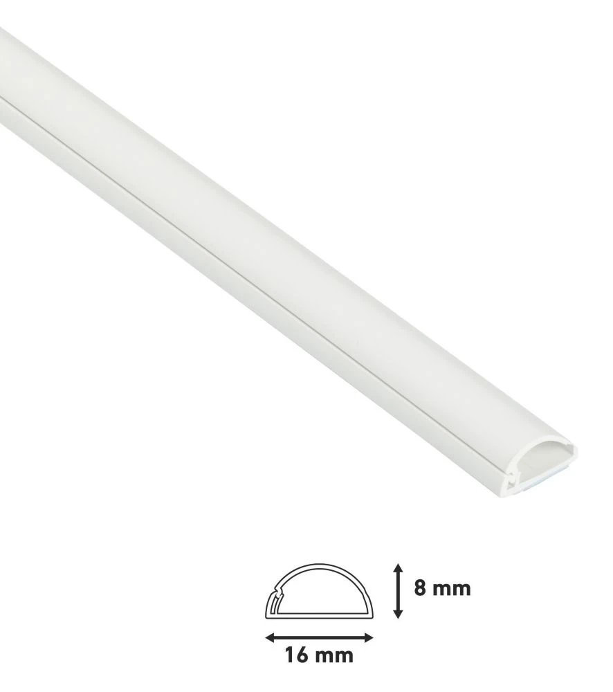 D Line D-Line PVC White Micro Trunking 16mm X 8mm X 2m - Image 6