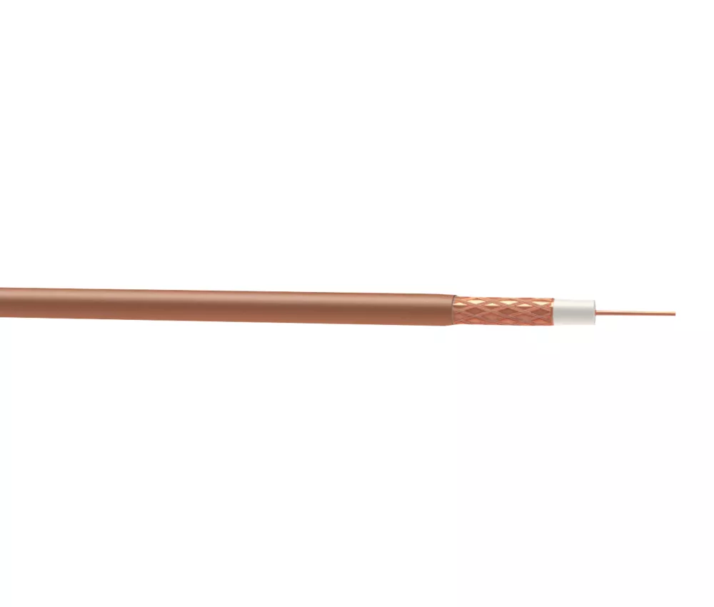 Time GT100 Brown 1-Core Round Coaxial Cable 100m Drum