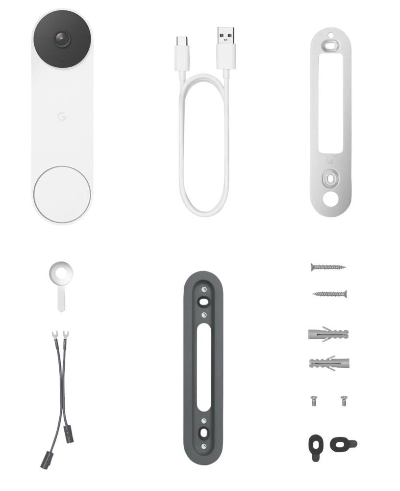 Google Nest Doorbell (battery) Wireless Smart Video Doorbell White - Image 2