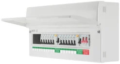 British General FORTRESS 22-Module 16-Way Populated High Integrity Dual RCD Consumer Unit