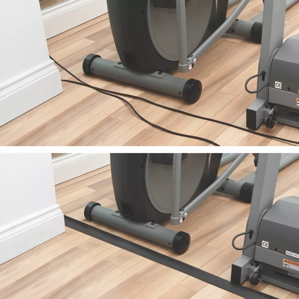 D Line D-Line Cable Cover Light Duty Floor Cable Cover 1.8m Black - Image 4