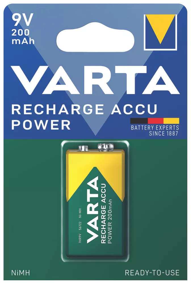 Varta Ready2Use Rechargeable 9V Batteries 1 Varta Ready2Use Rechargeable 9V Batteries