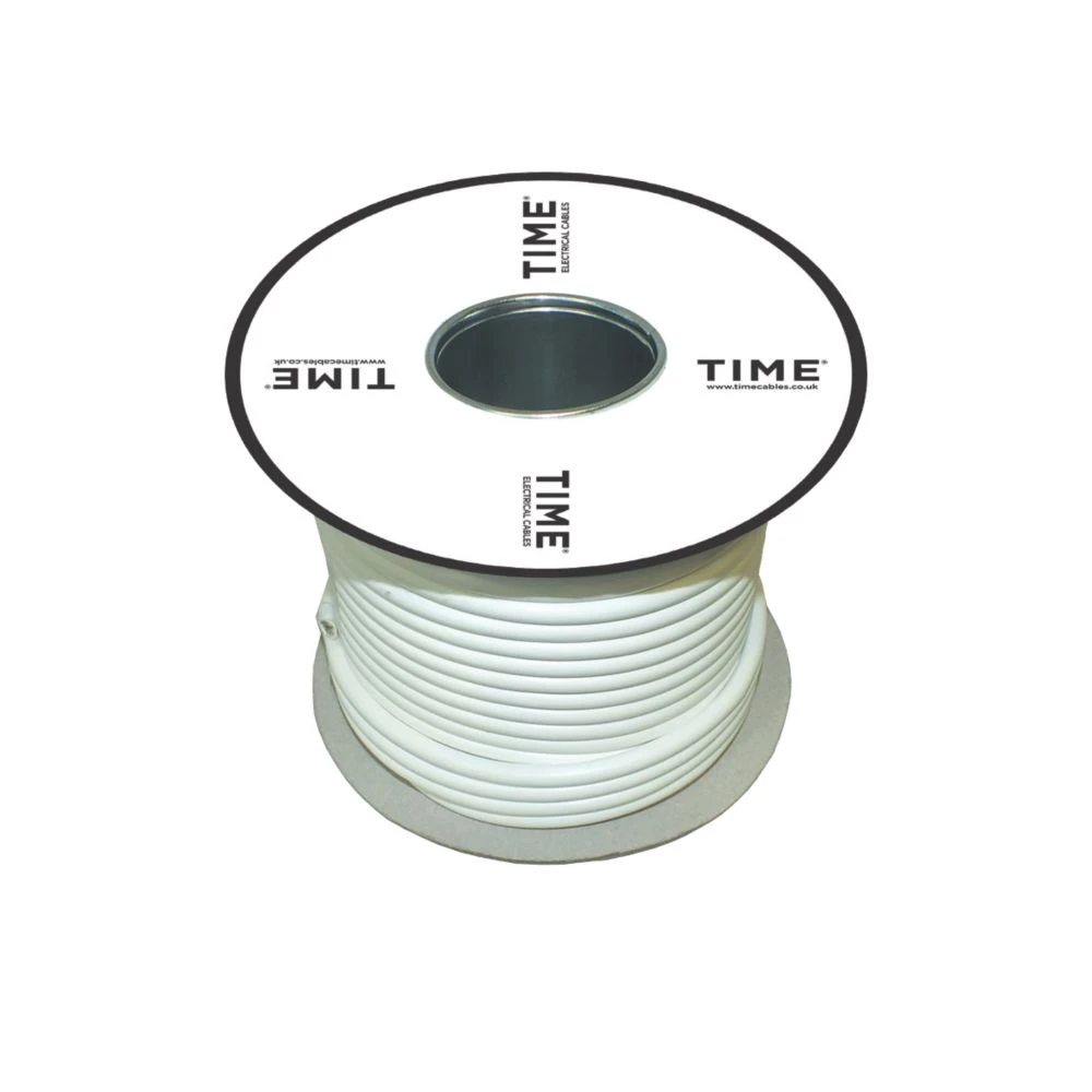 Time 3094Y White 4-Core 0.75mm² Flexible Cable 50m Drum - Image 2