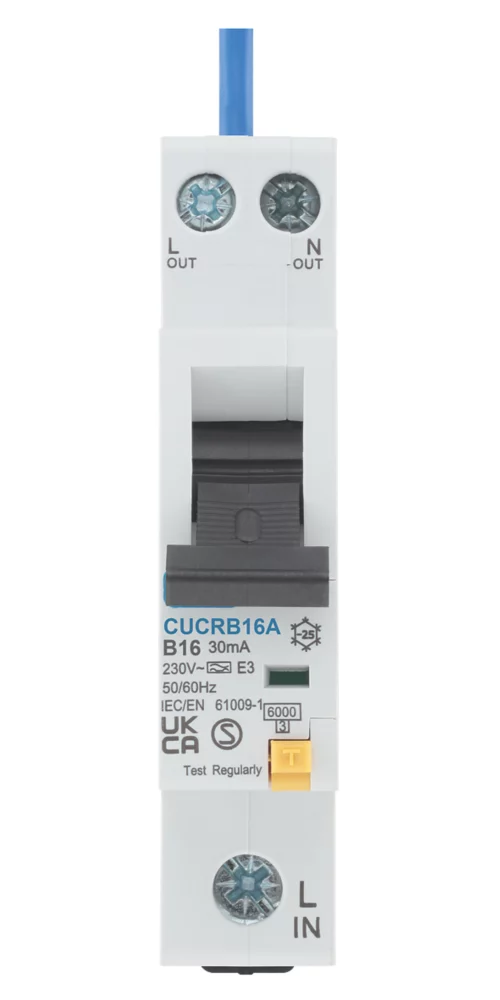 British General Fortress 16A 30mA SP & N Type B Compact RCBO 2 British General Fortress 16A 30mA SP & N Type B Compact RCBO - Image 2