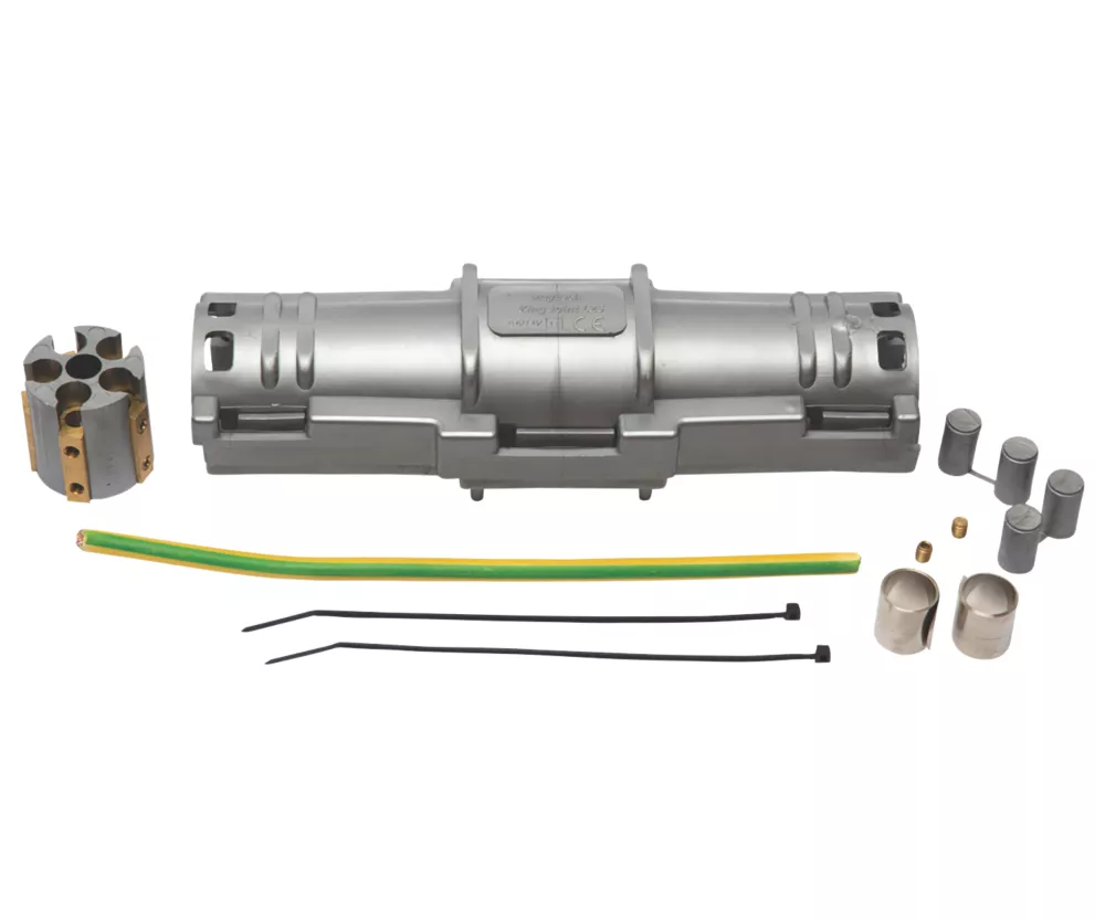 Raytech 2-Entry 5-Pole IPX8 Gel-Filled Joint For FLEX & SWA Cables Grey