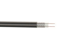 Time RG6 Black 2-Core Shotgun Coaxial Cable 25m Drum
